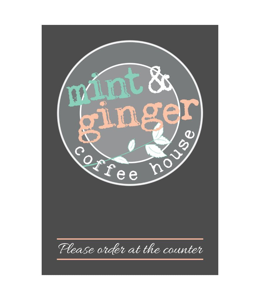 A new menu design for Mint & Ginger Coffee House, Leicester