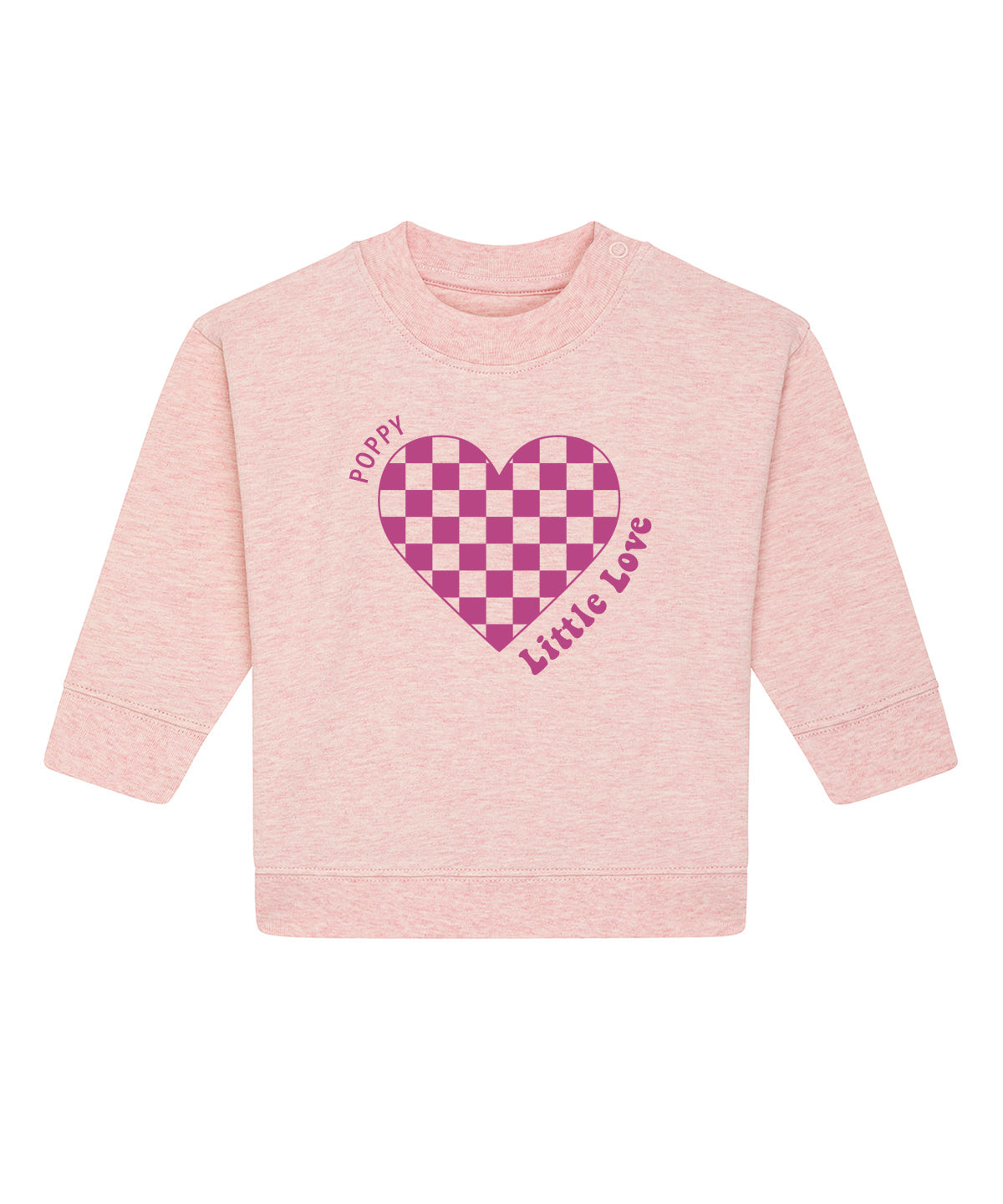 Kids Personalised Check Heart Jumper