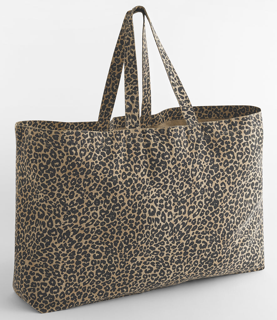 Leopard Print Lemon Jelly Oversized Tote Bag