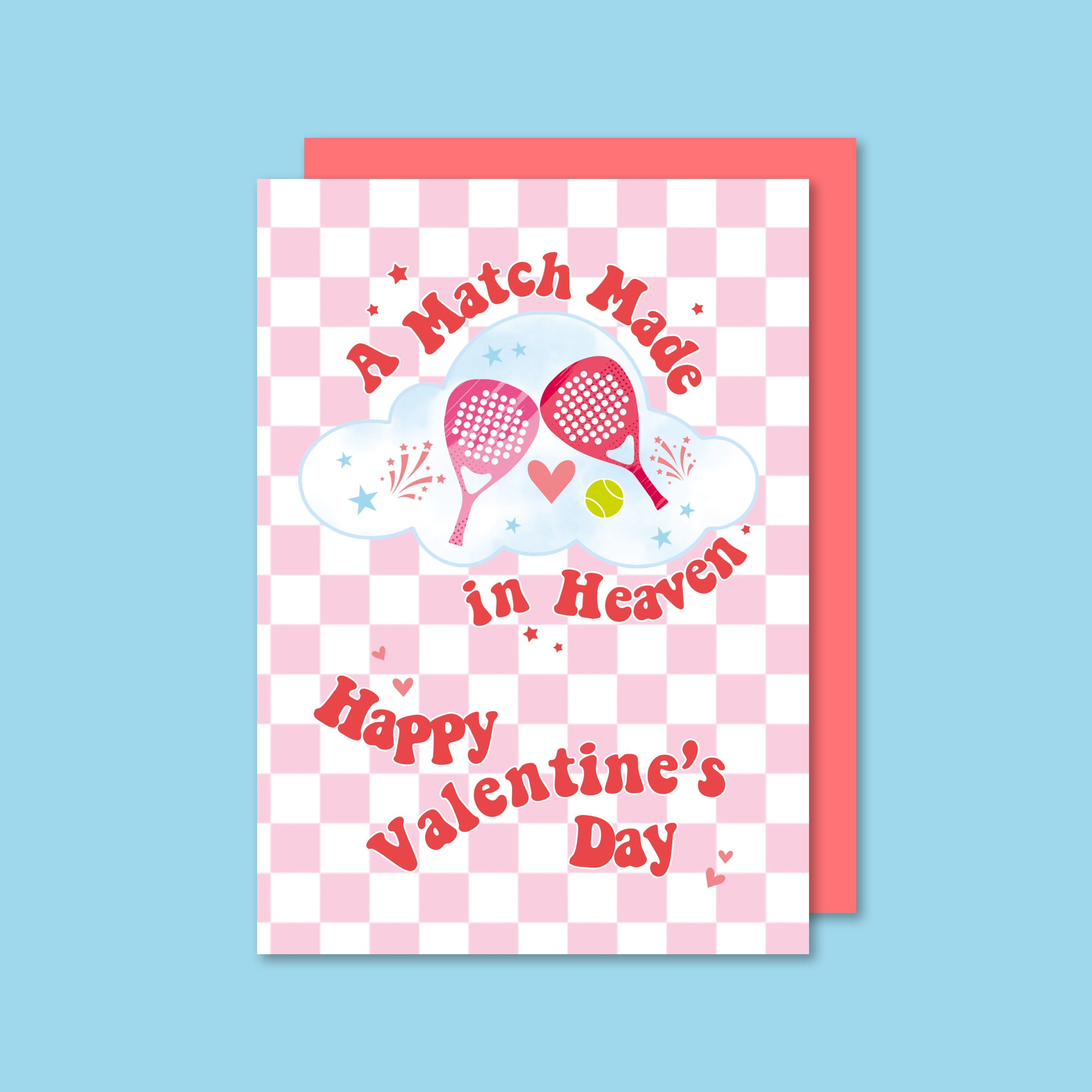 Match Made in Heaven Padel Valentines Card