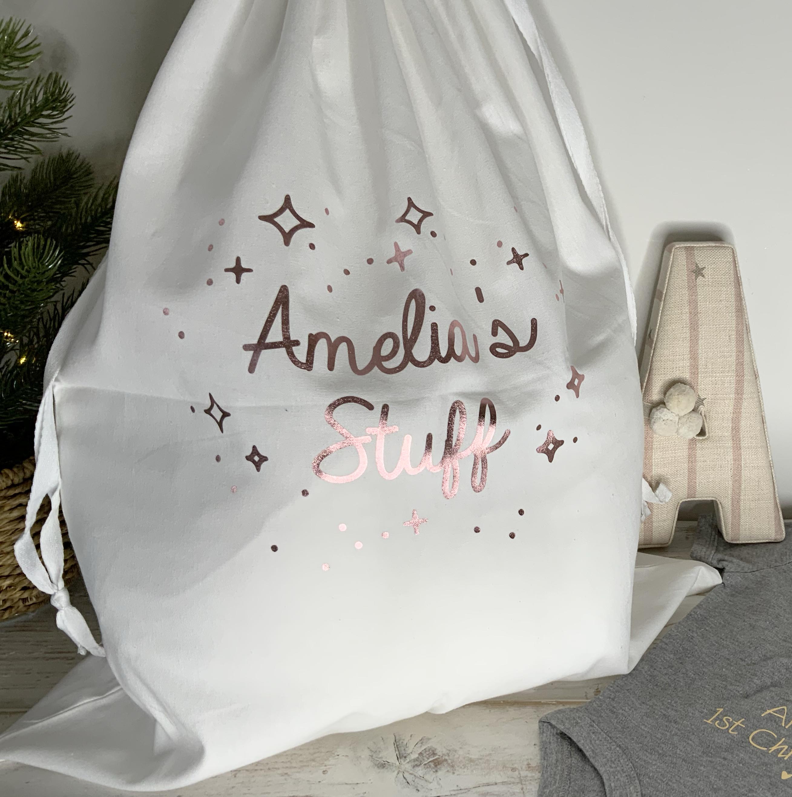 Personalised Stuff Drawstring Sack Bag
