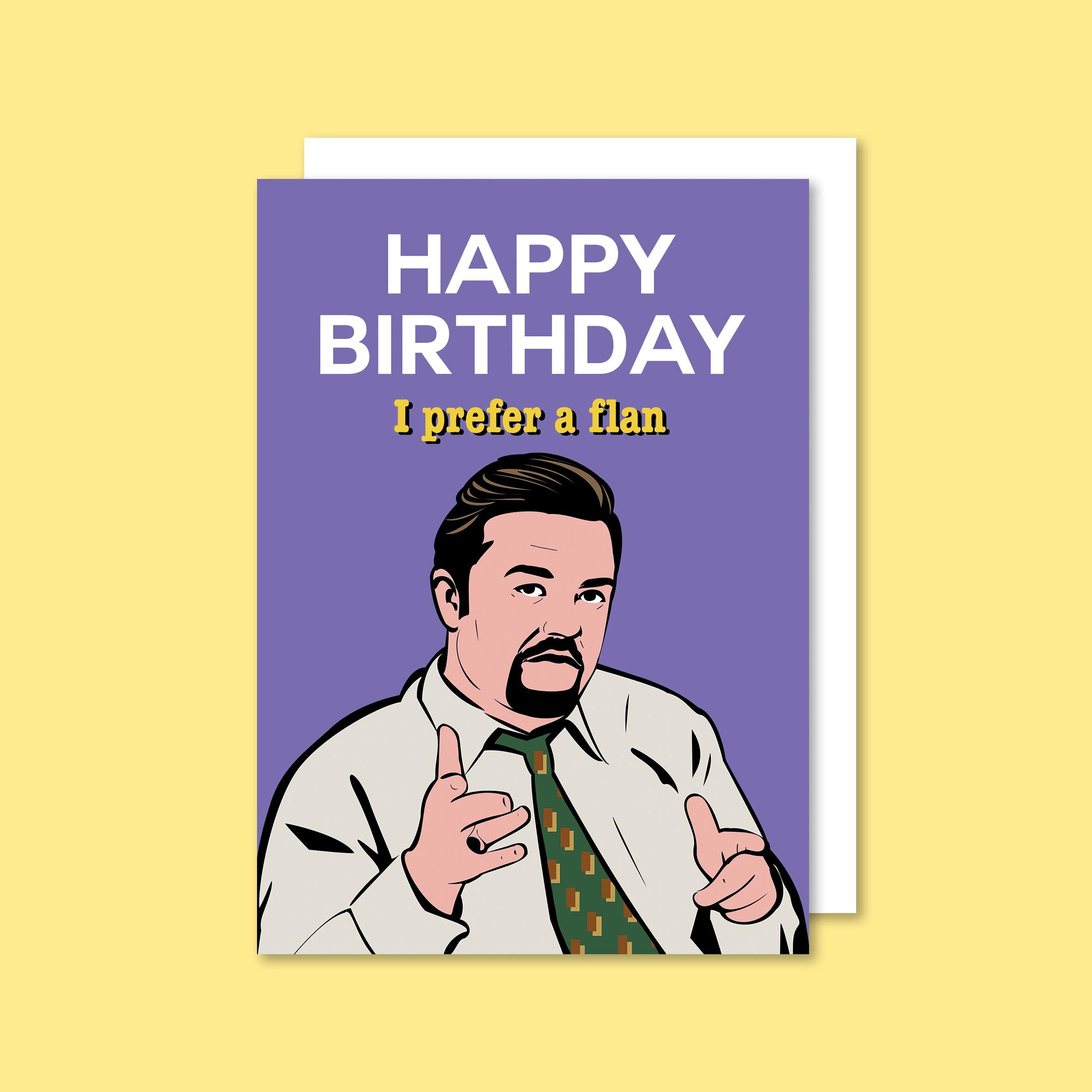 David Brent Flan Card