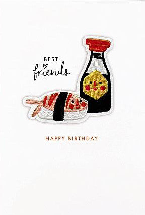 Best Friends Sushi Patch Card