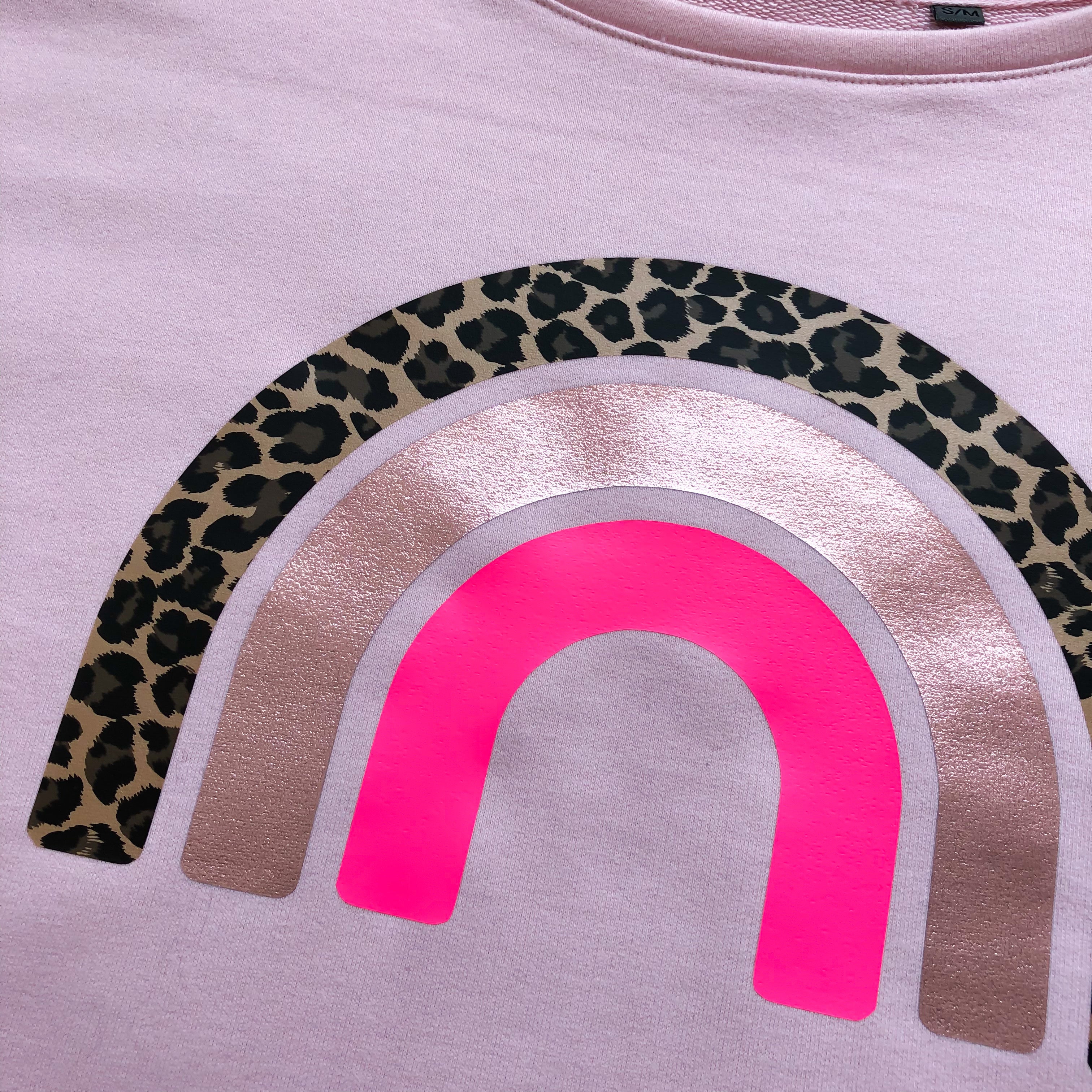 Oversized Leopard Rainbow Ladies Sweater