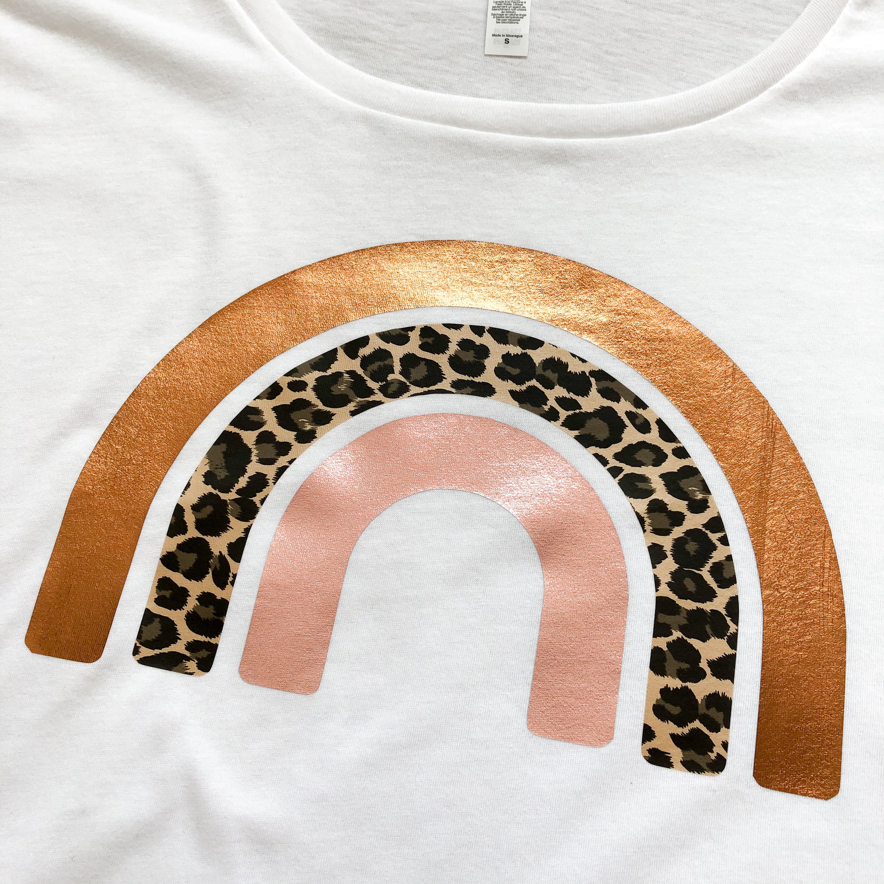 Leopard Print Rainbow T-Shirt