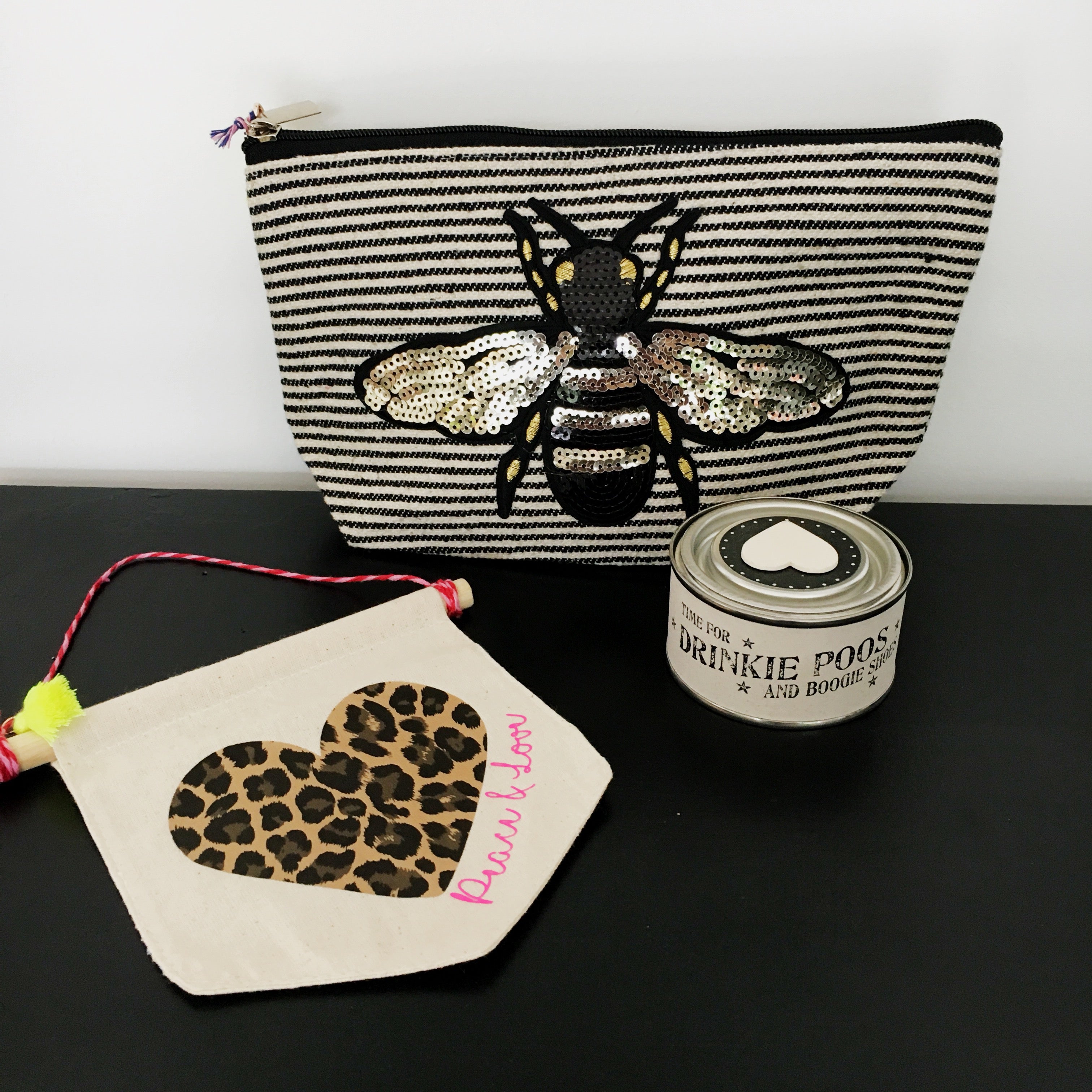 Leopard Print With Love Flag