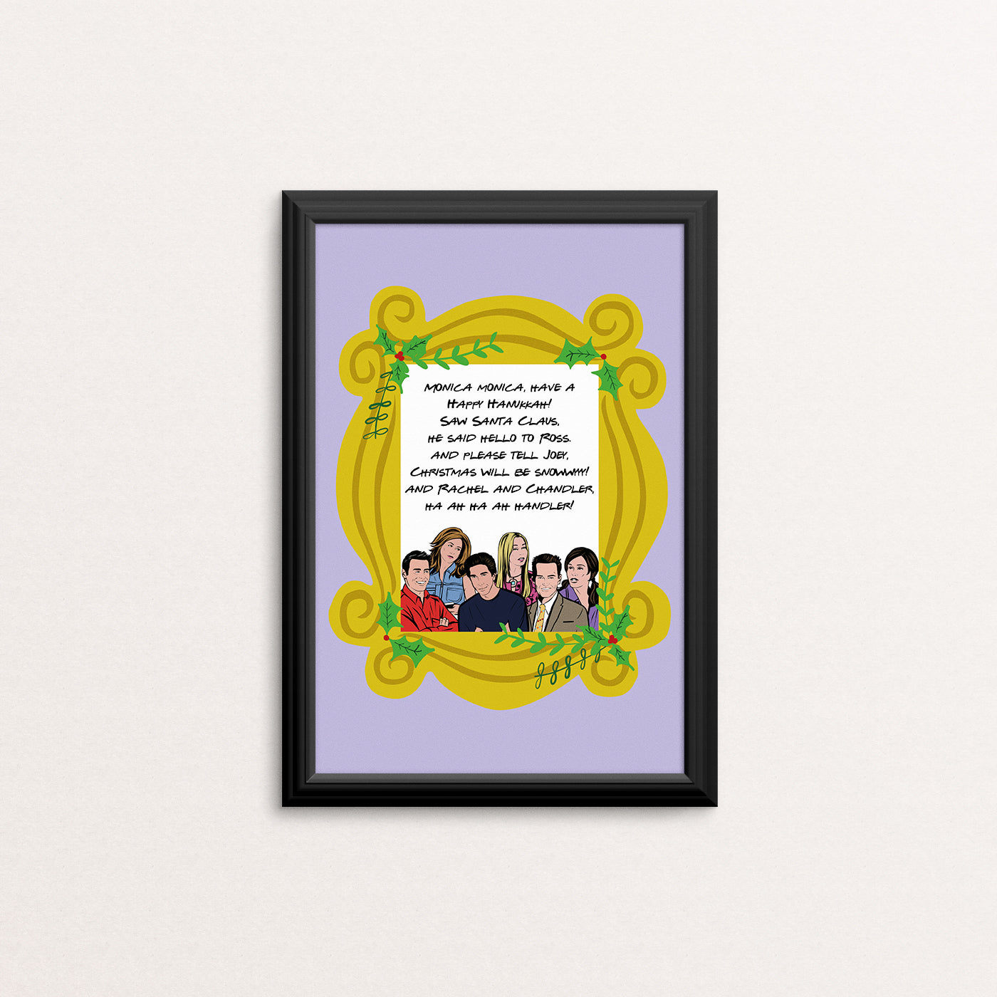 Friends Christmas Song A5 Print