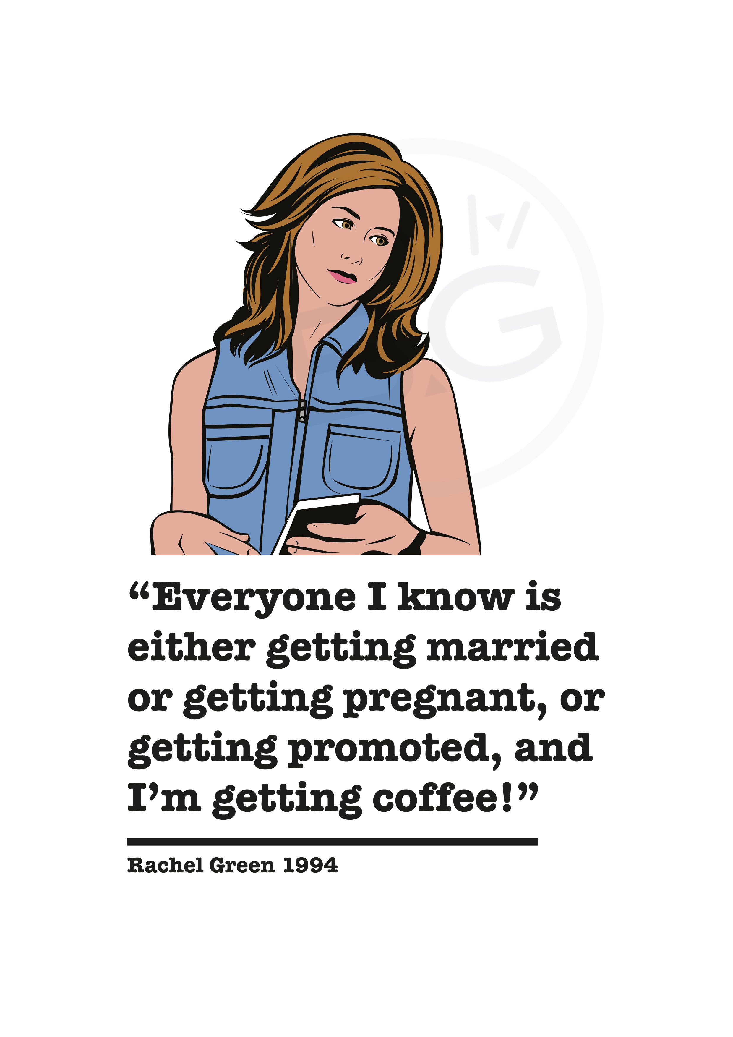 Friends Rachel Green Art Print 3