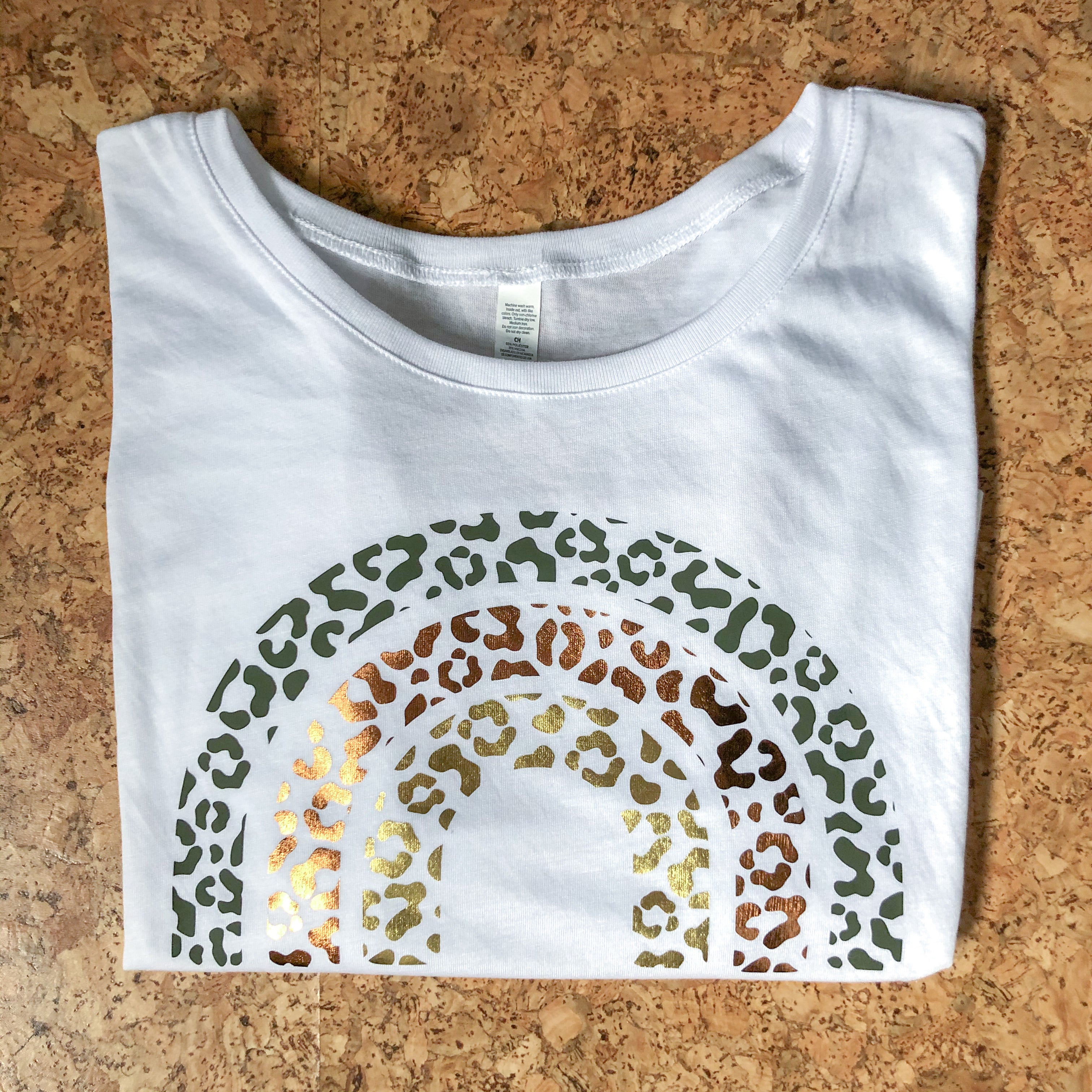Leopard Rainbow Flowy Boxy T-Shirt