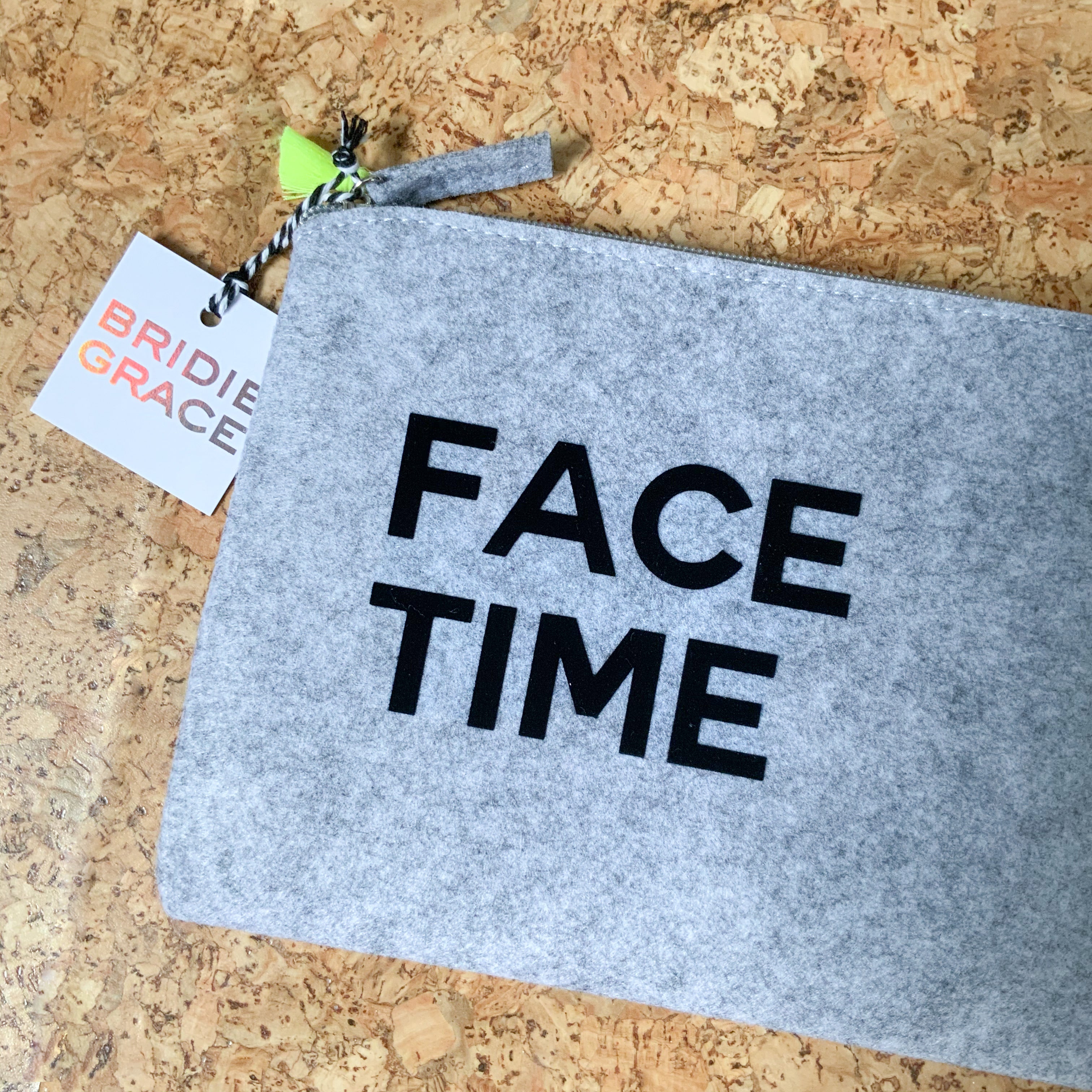 Face Time Felt Pouch