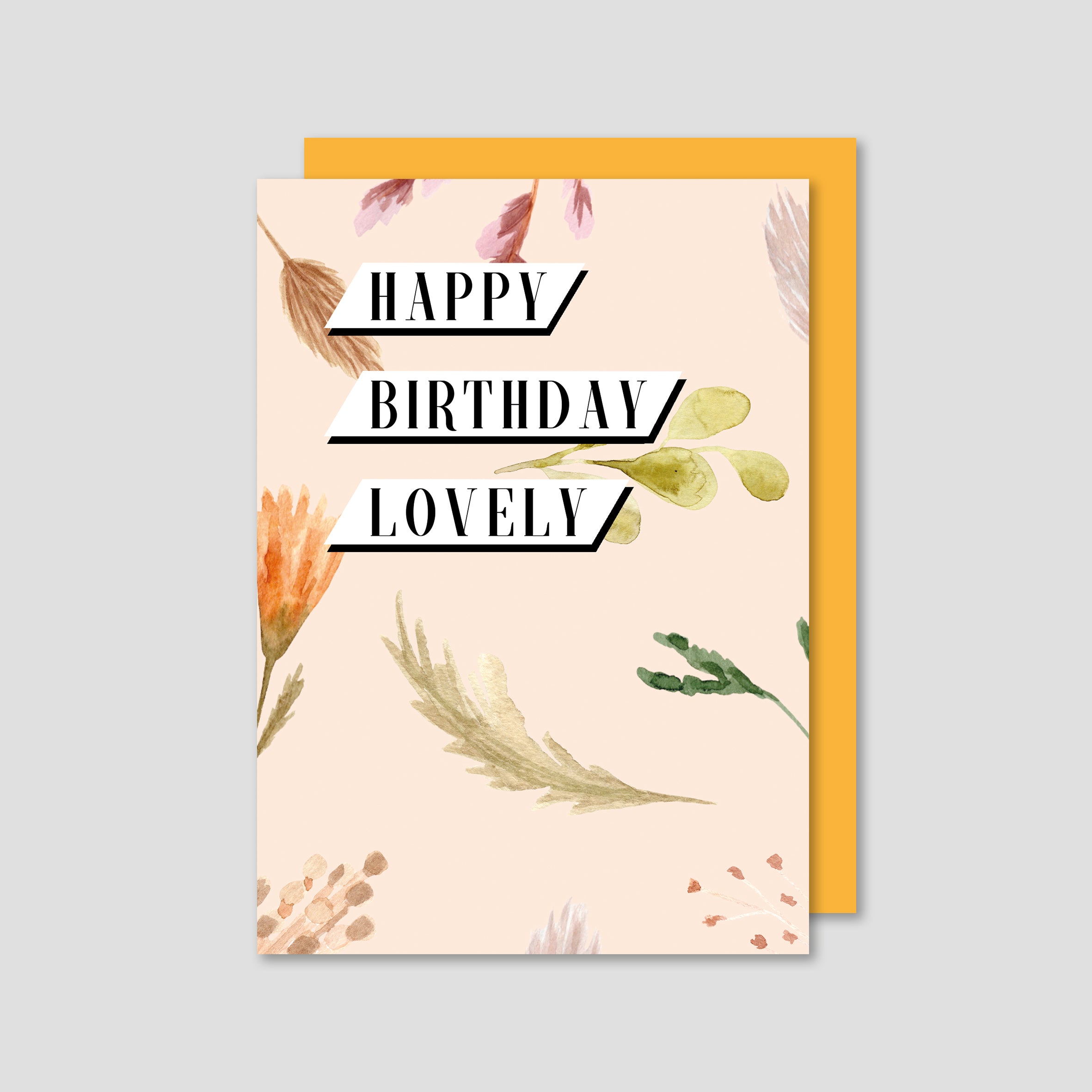 Dried Flowers Birthday Card