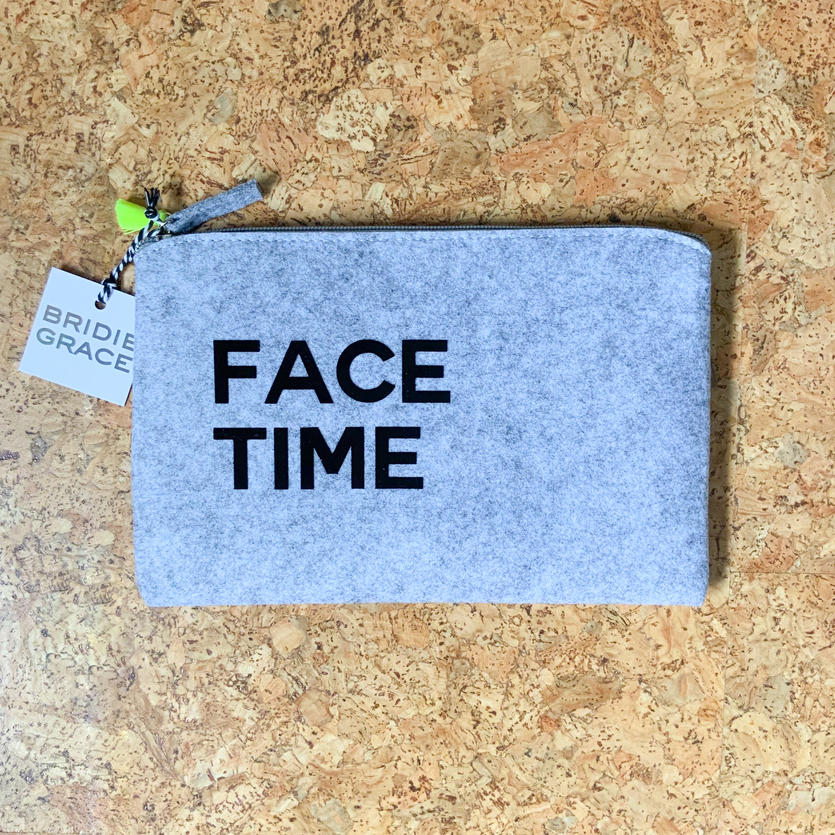 Face Time Felt Pouch