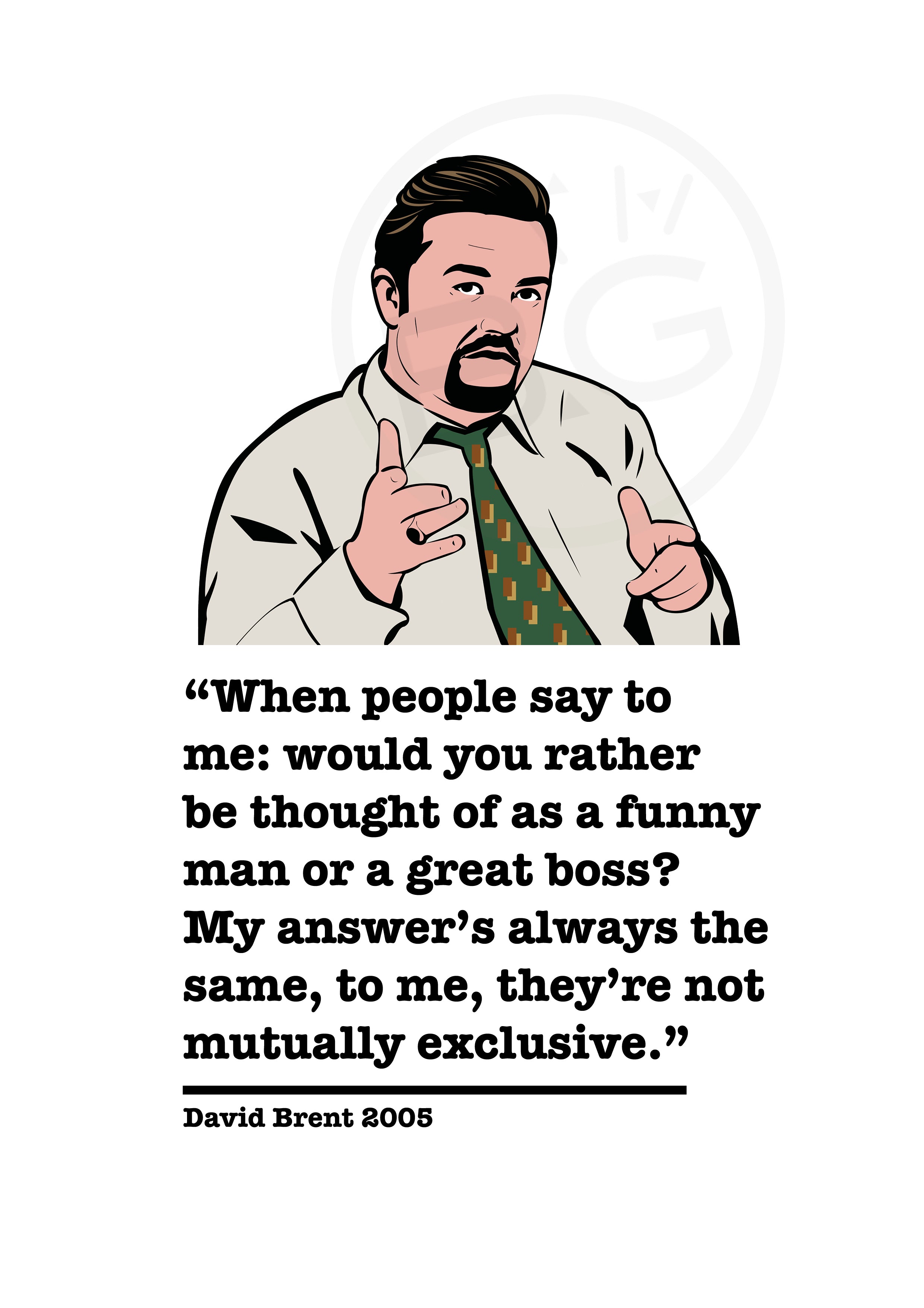 The Office David Brent Art Print 1