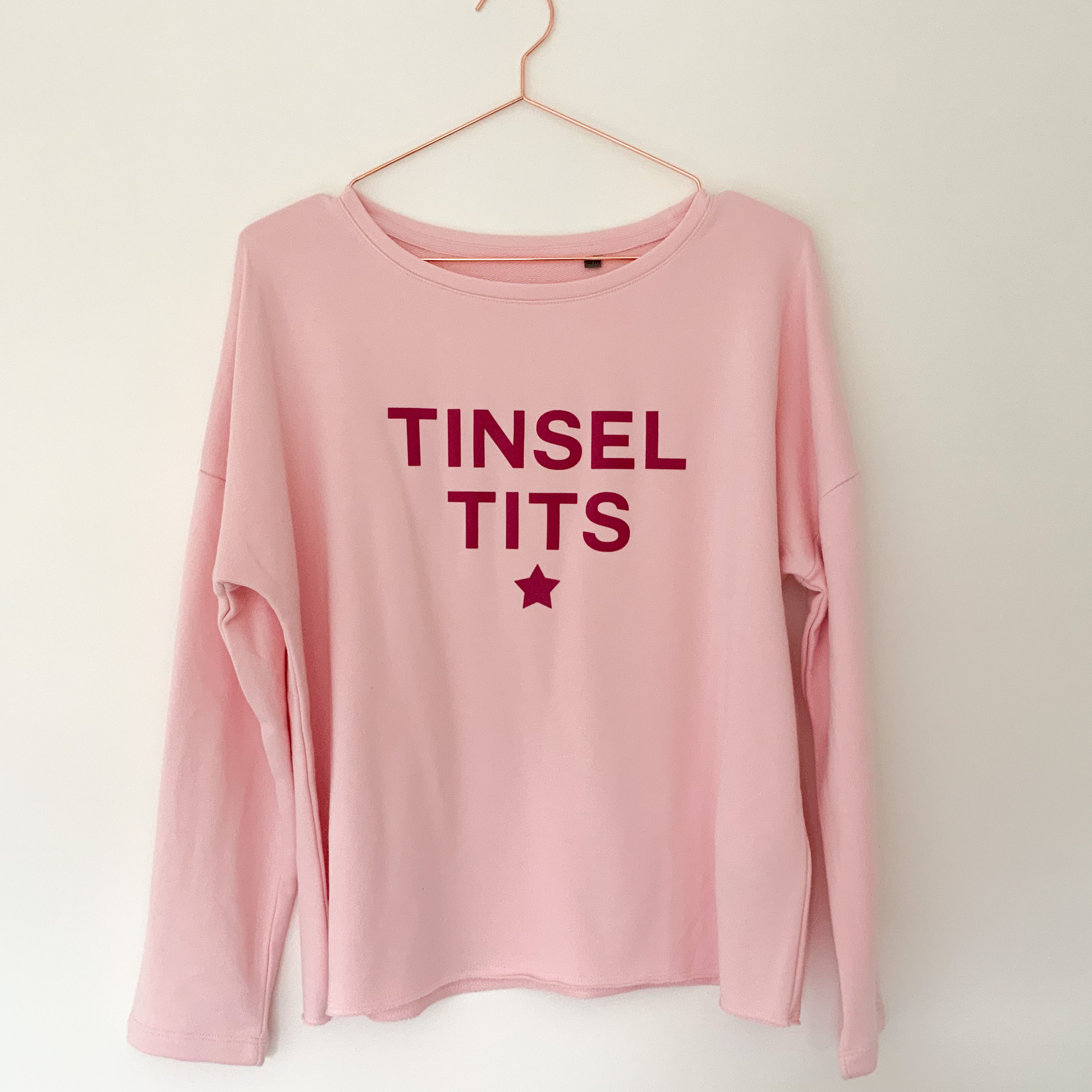 Tinsel Tits Ladies Sweater Light Pink