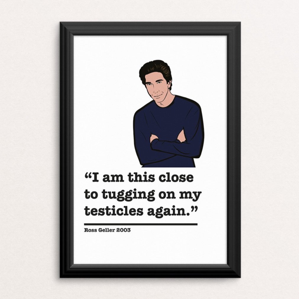 Friends Ross Geller Art Print 2