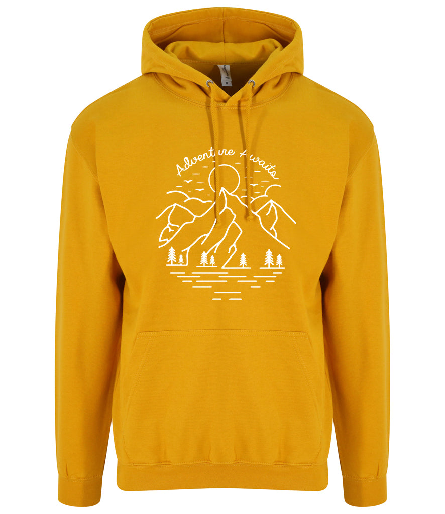 Mustard Adventure Awaits Ladies Hoodie