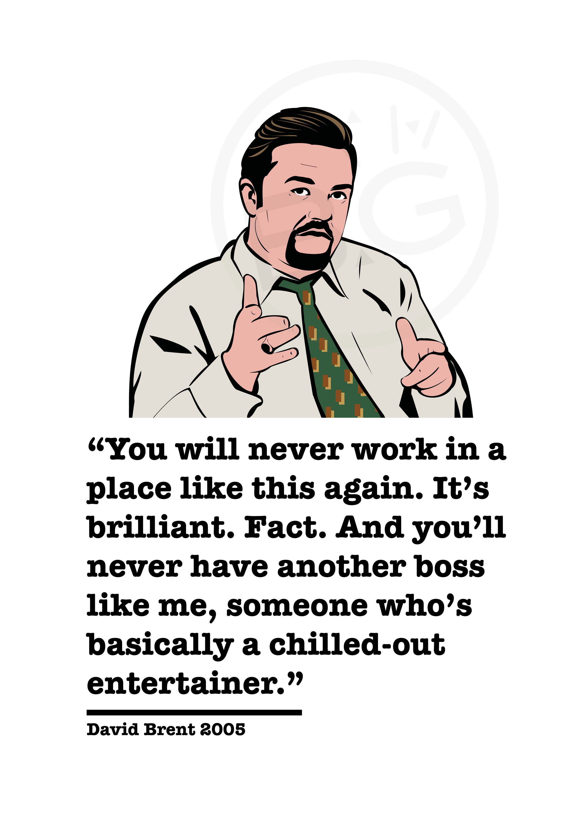 The Office David Brent Art Print 2