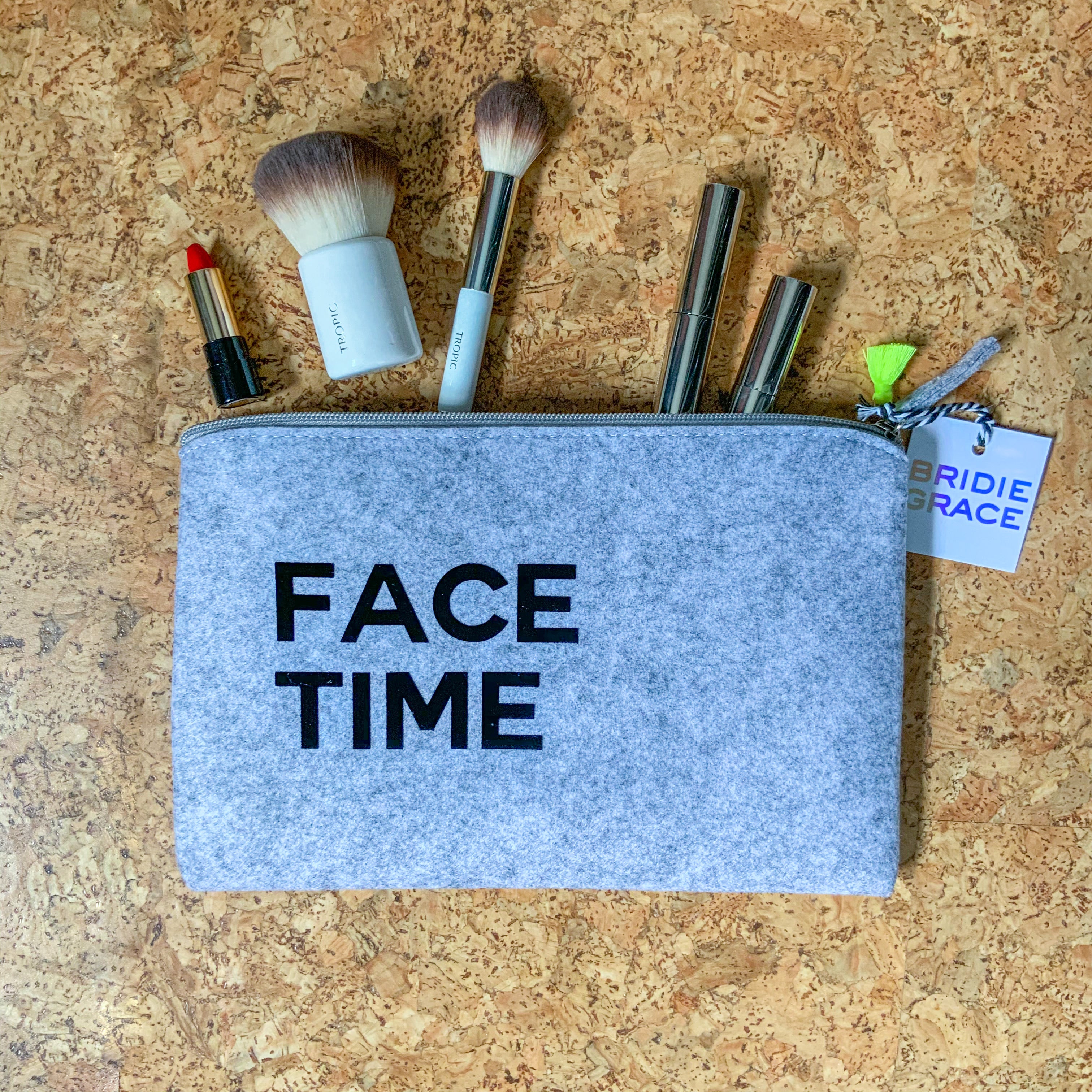 Face Time Felt Pouch