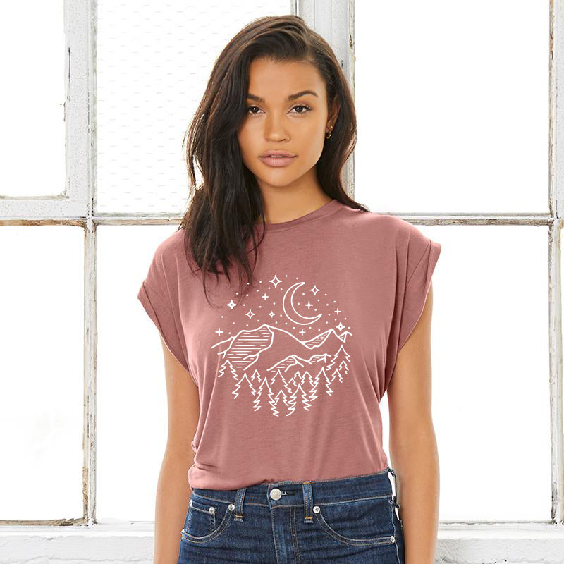 Dusty Pink Night Adventure T-shirt