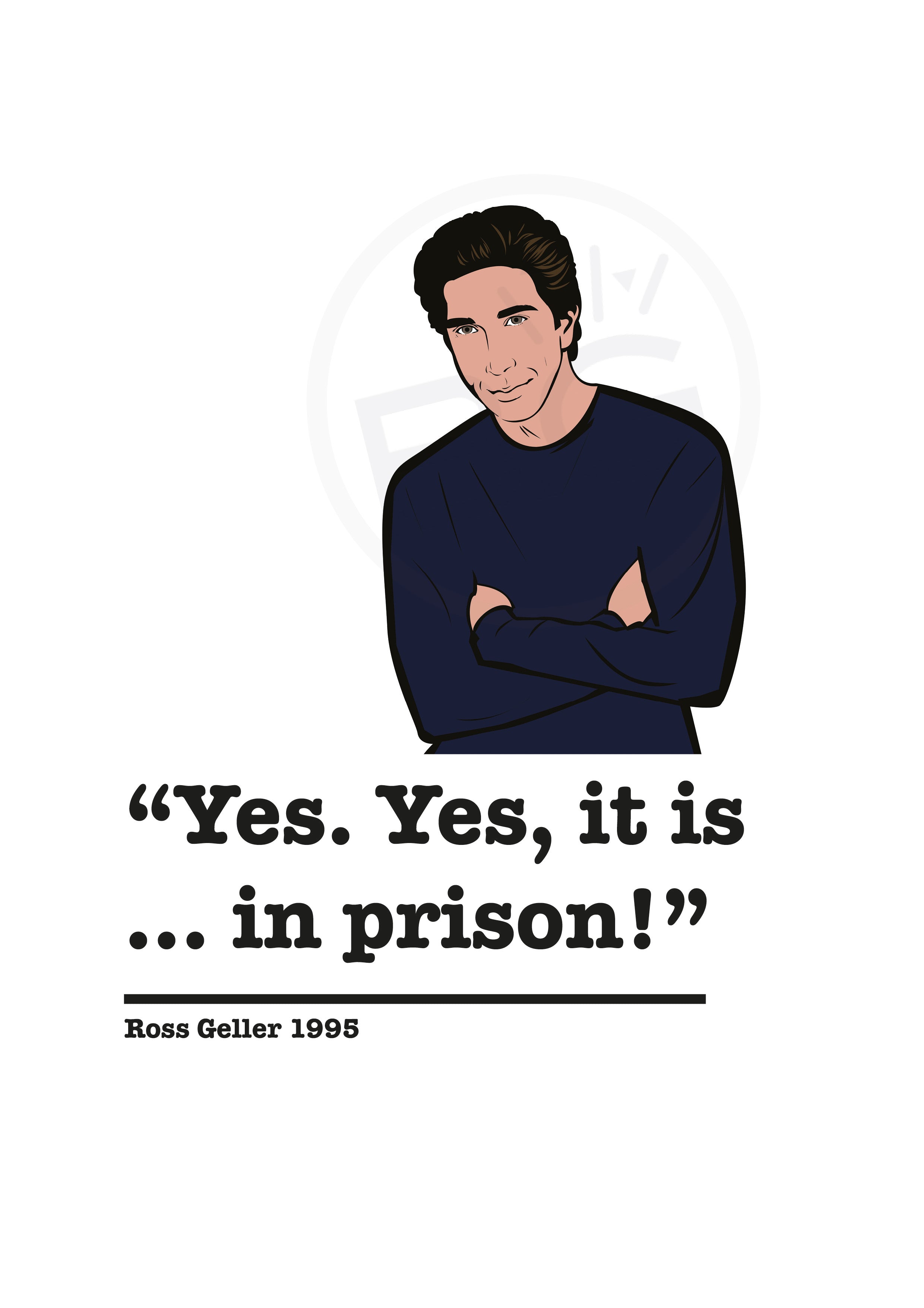 Friends Ross Geller Art Print 1