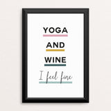Yoga and Wine Art Print