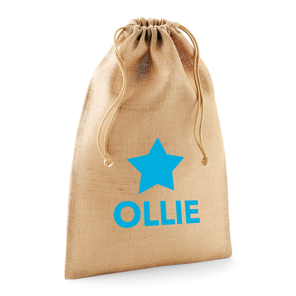 Personalised Star Hessian Sack