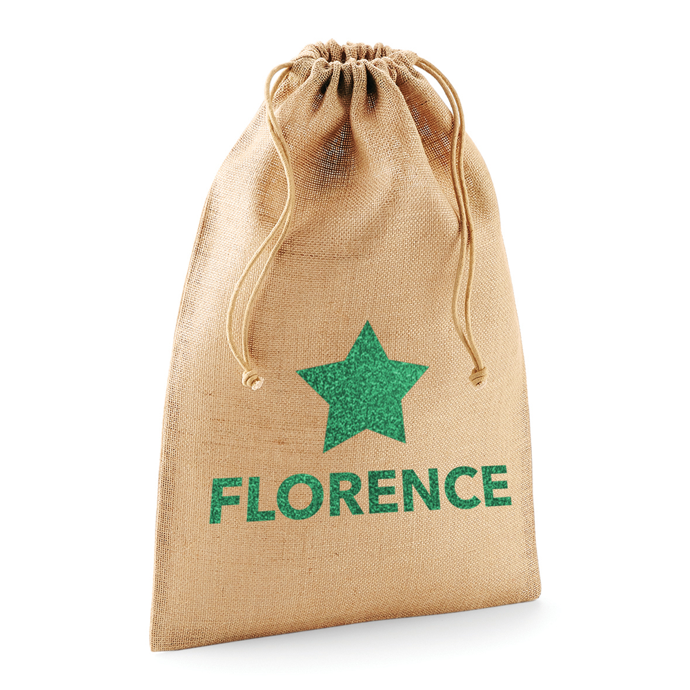 Personalised Star Hessian Sack
