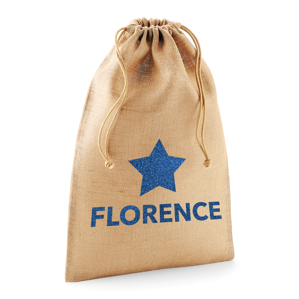 Personalised Star Hessian Sack