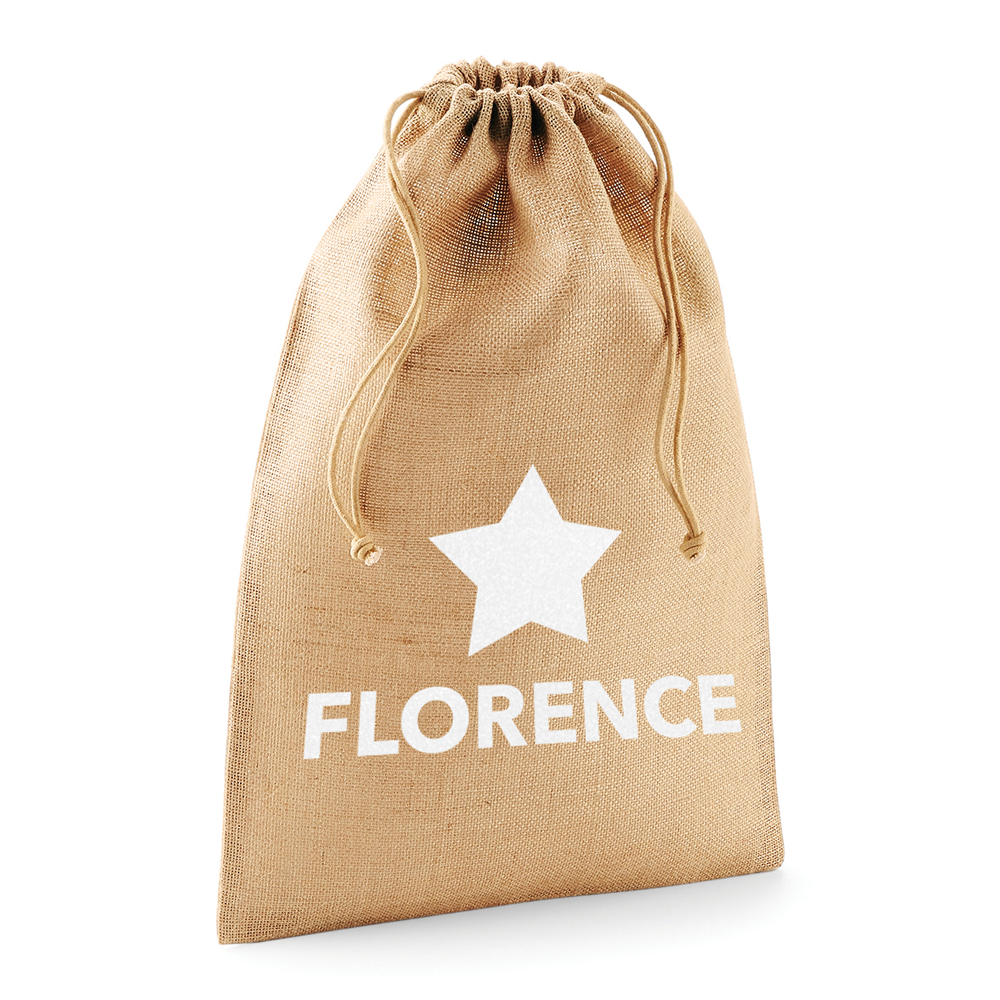 Personalised Star Hessian Sack