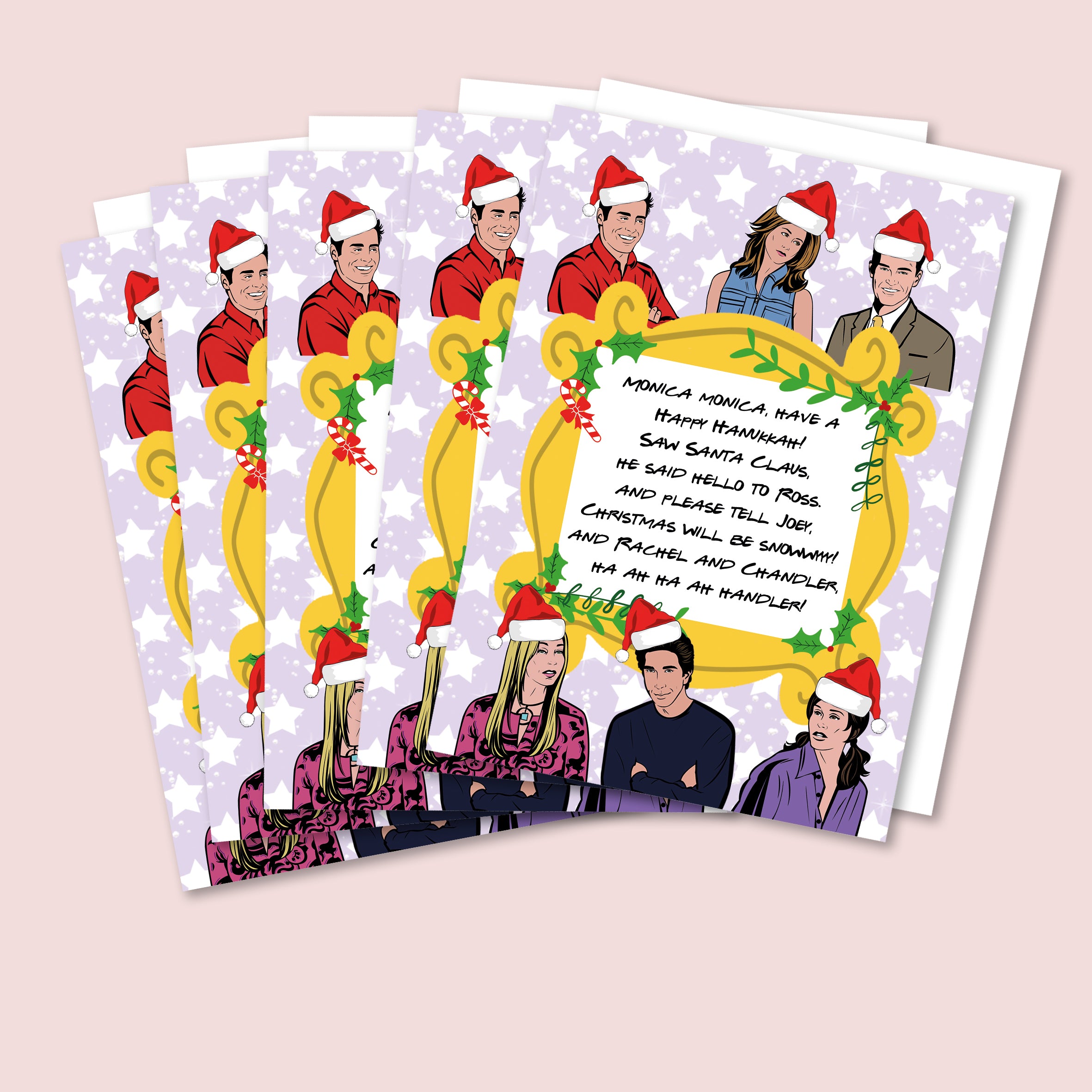 Pack of 5 Friends Christmas Cards
