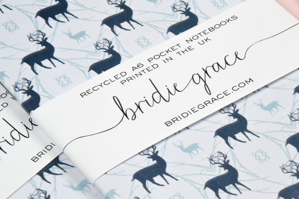 Stag Patterned A6 Notebook