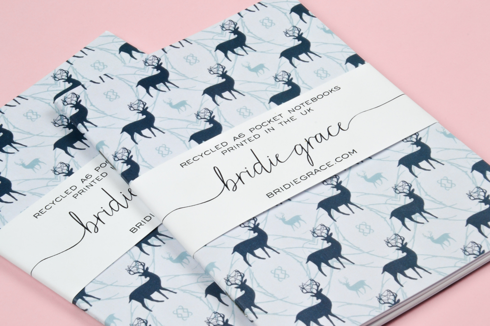 Stag Patterned A6 Notebook