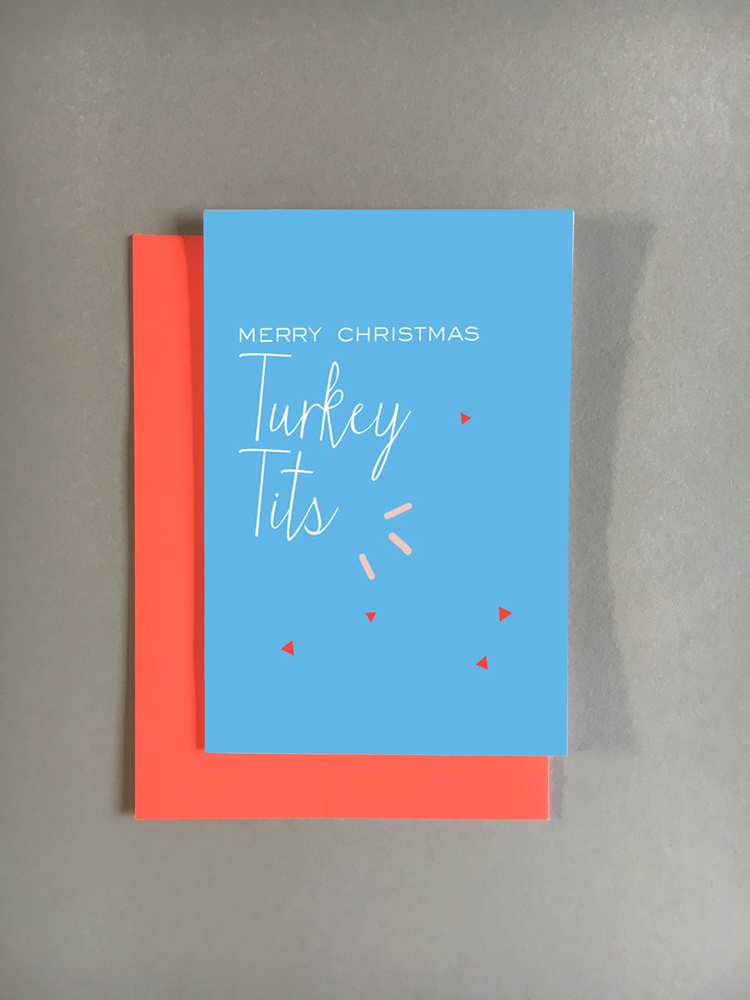 4x Turkey Tits Christmas Card